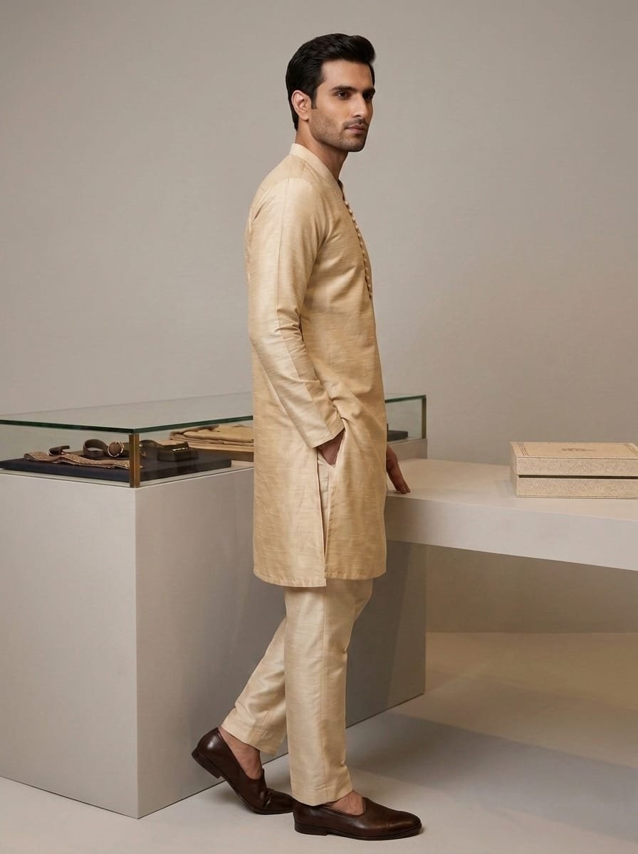 Light Skin Rao Silk Kurta Trouser