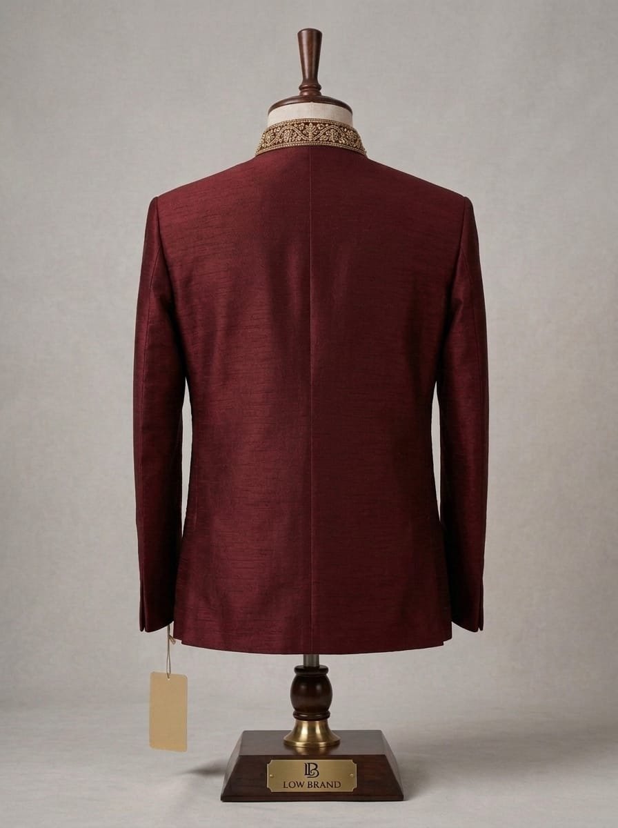 Designer Mahroon Prince Coat