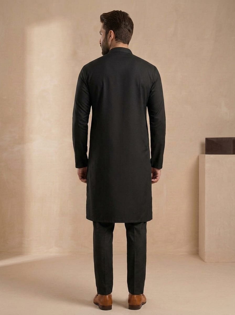 Black Embroidered Kurta Trouser
