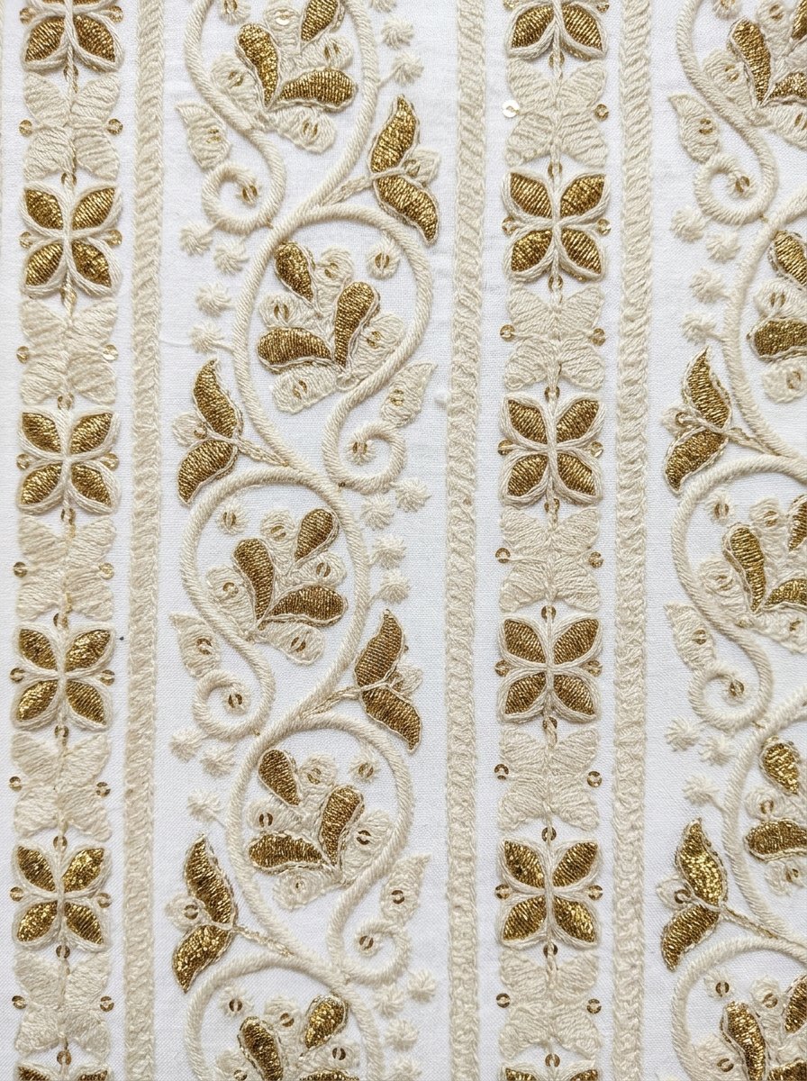 Designer Cream Embroidered Waistcoat