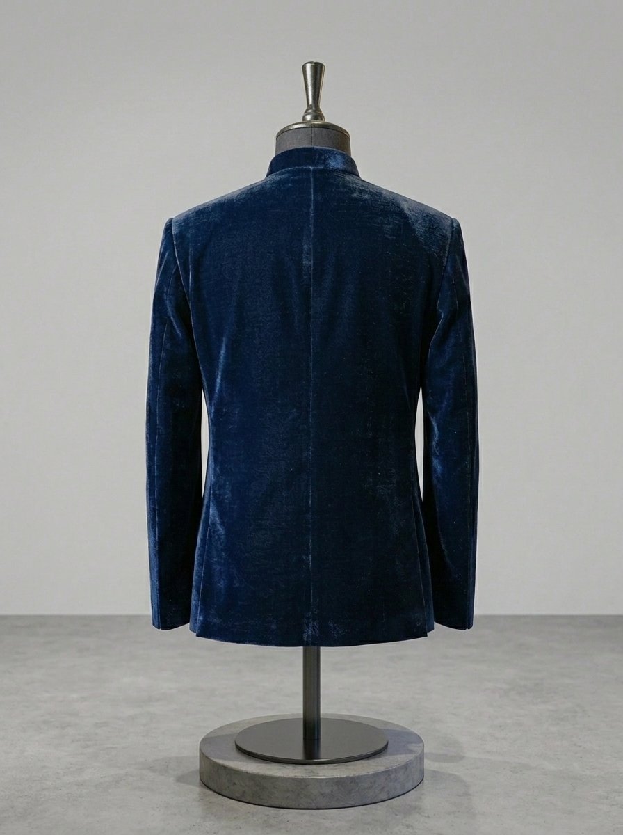 Premium Blue Velvet Hand Made Prince Coat