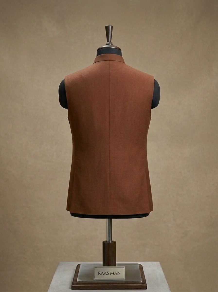 Clasic Rust Brown Waistcoat