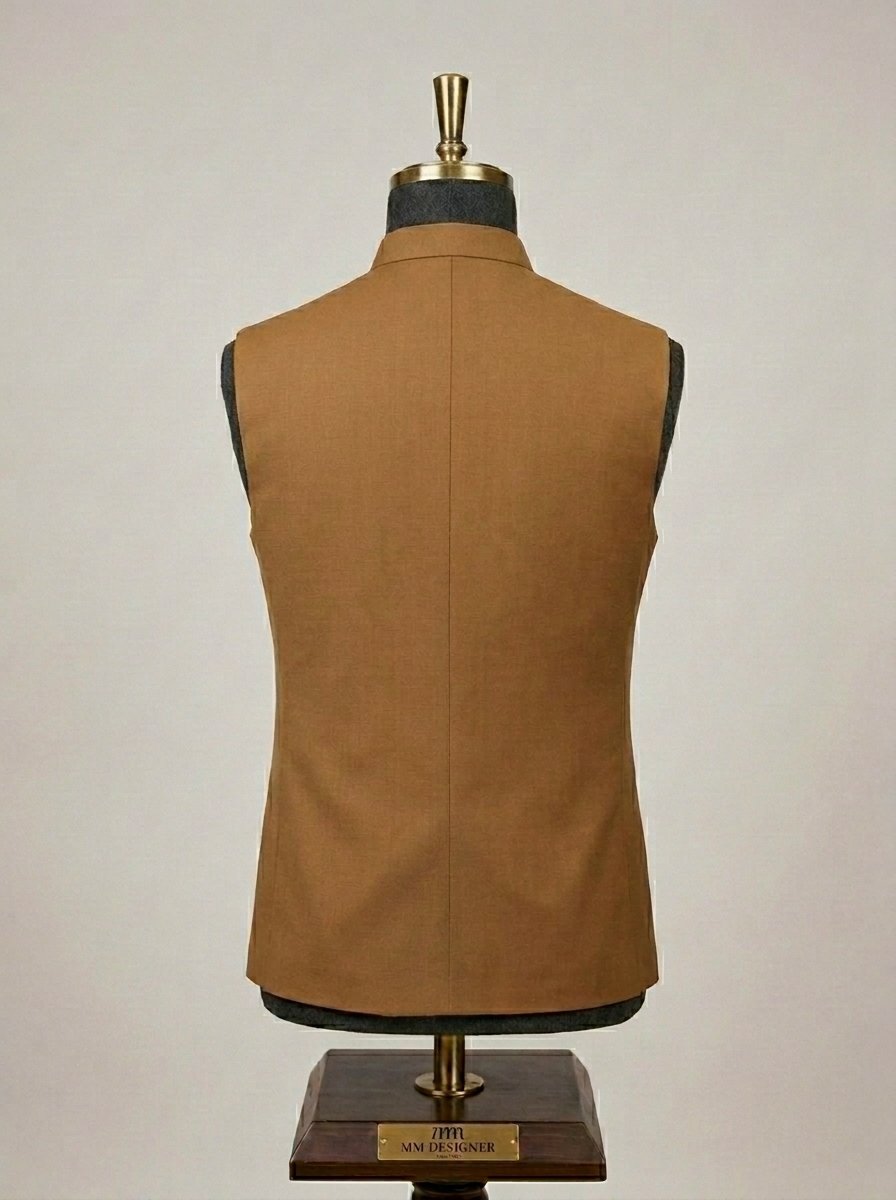 Golden  Rust Brown Waistcoat