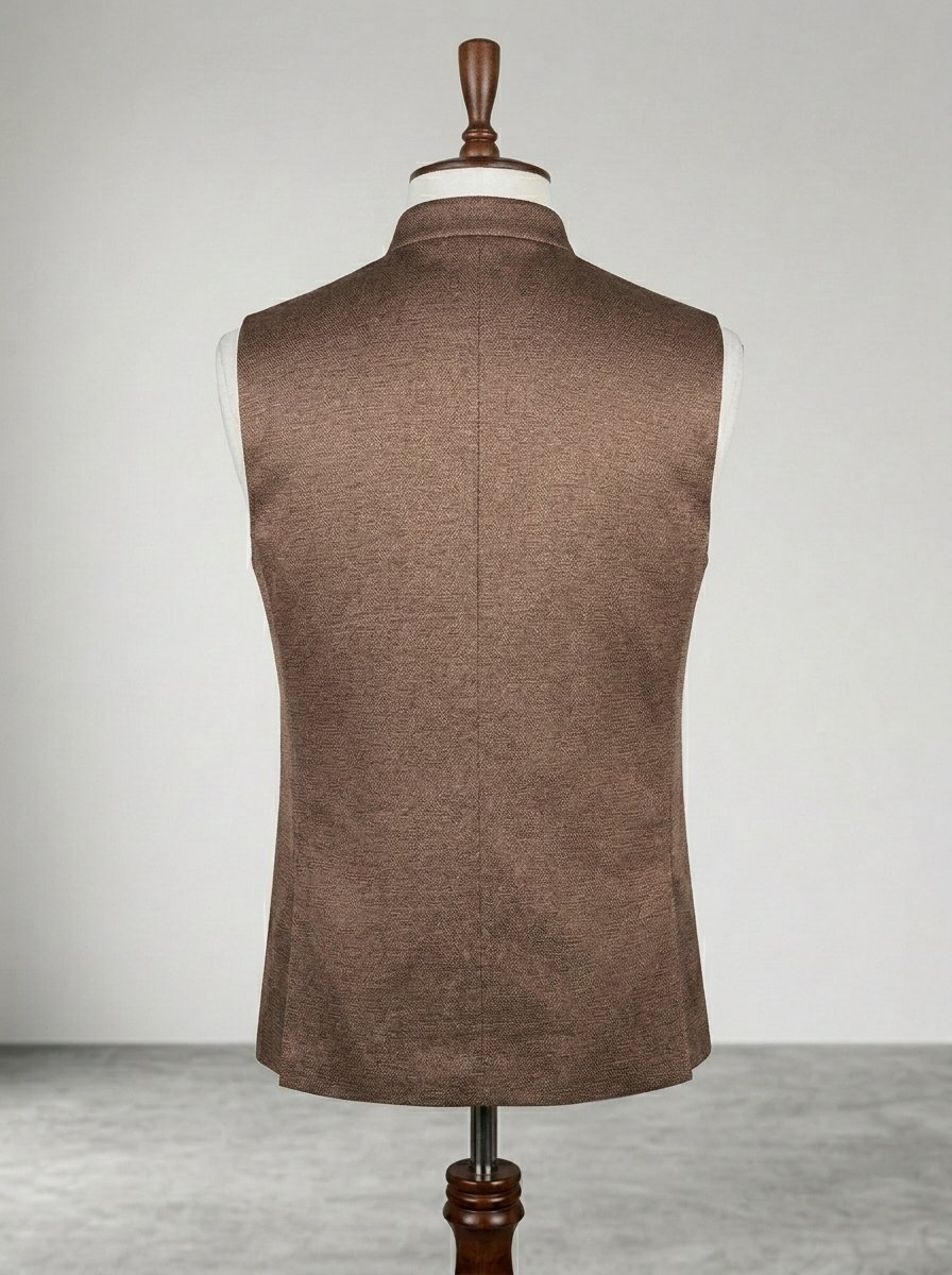 Light Brown Texture Waistcoat
