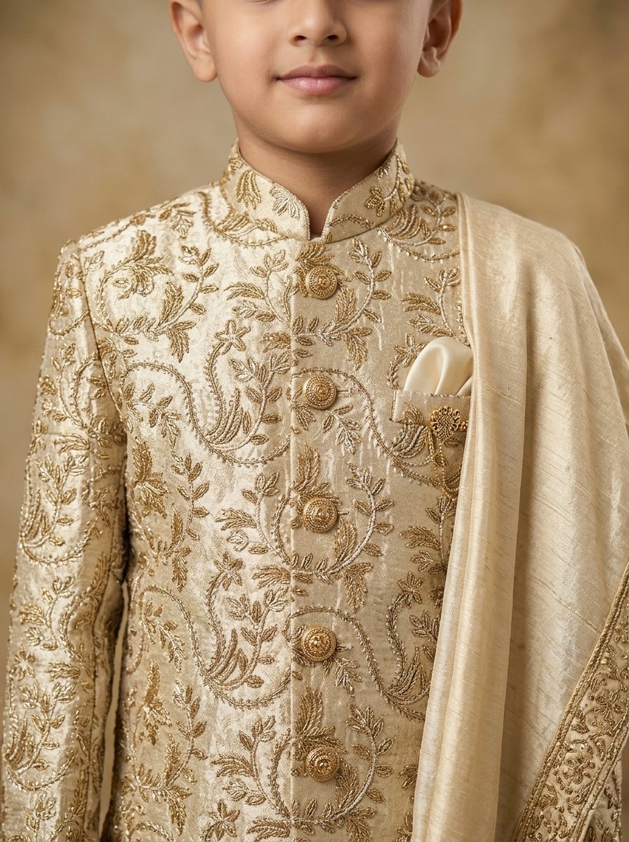 Royal Skin Sequence Imroidered Sherwani